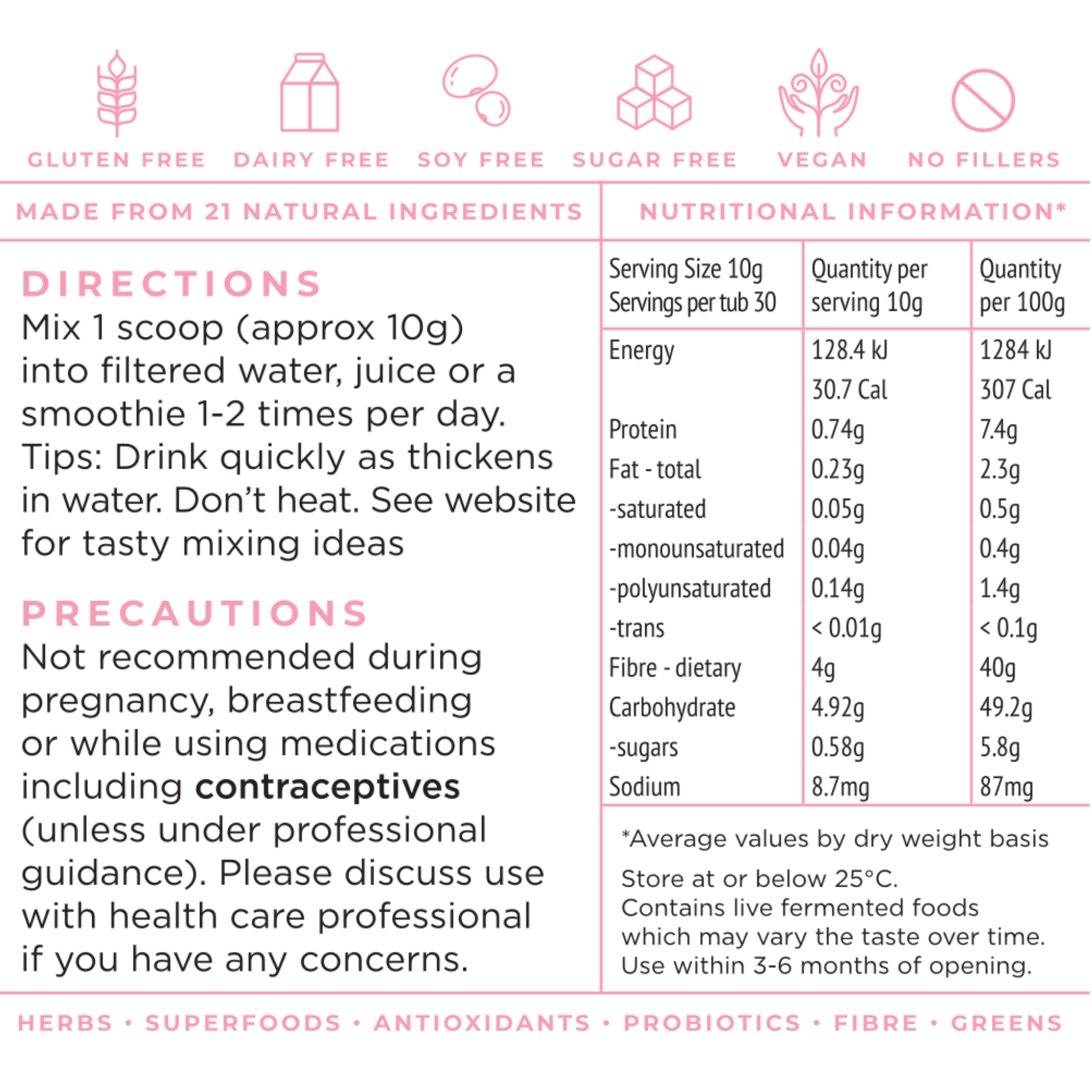 Fem21 - 300g Eco Refill - 30 servings - Natural Health by Meah