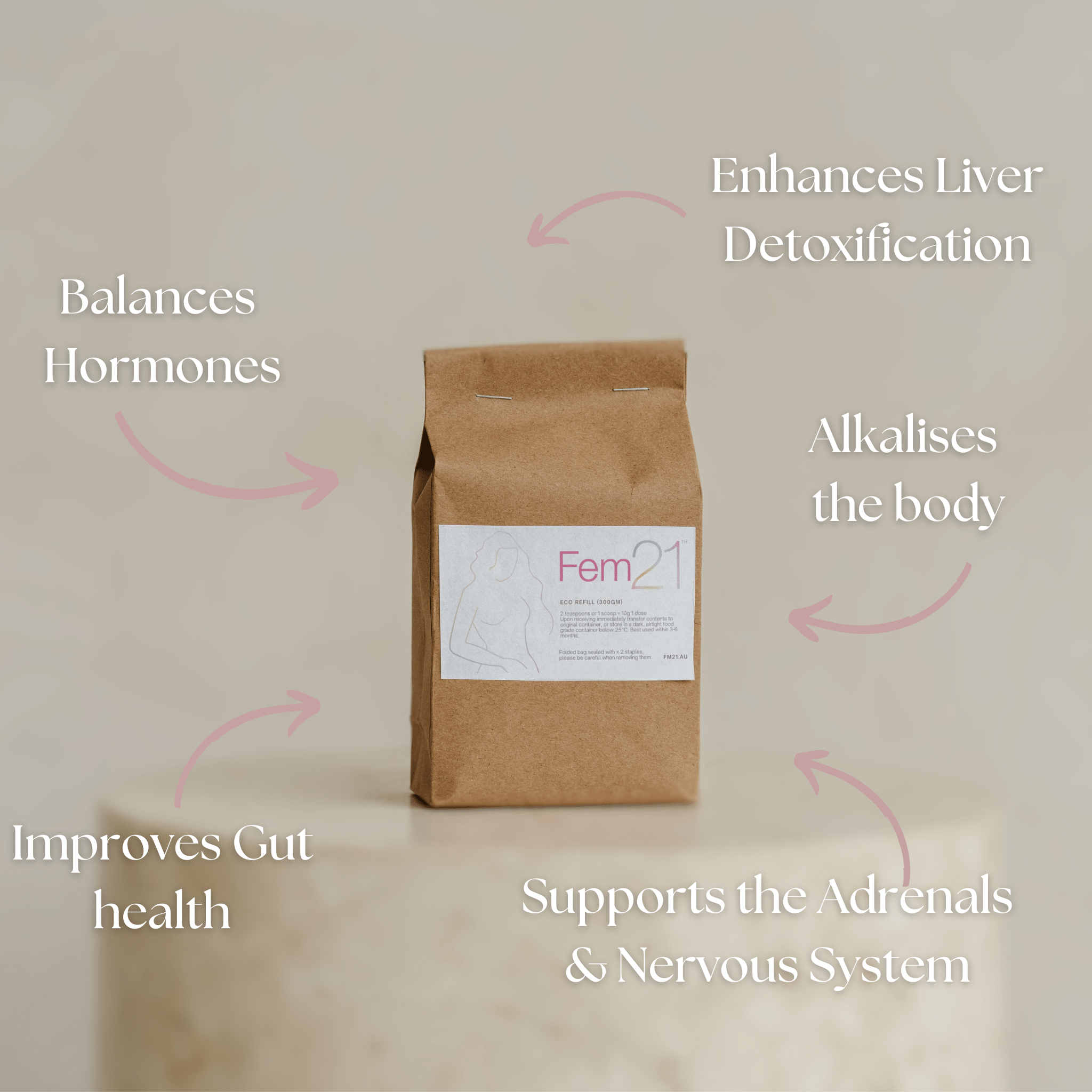 Fem21 - 300g Eco Refill - 30 servings - Natural Health by Meah