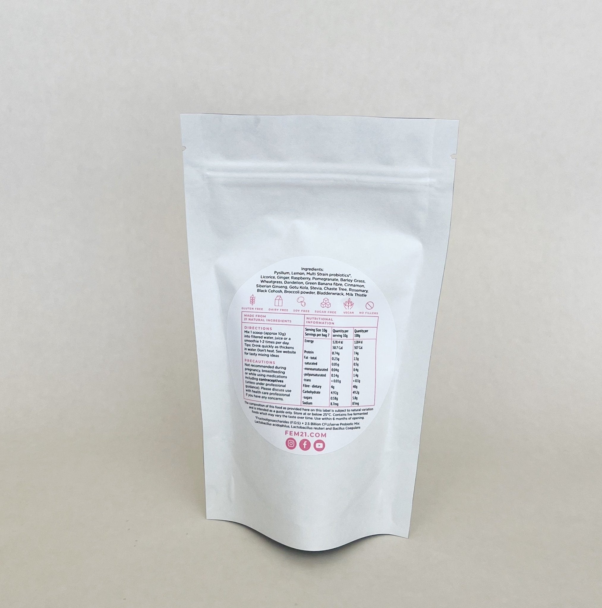 Fem21 - 70g pouch - 7 servings - Natural Health by Meah