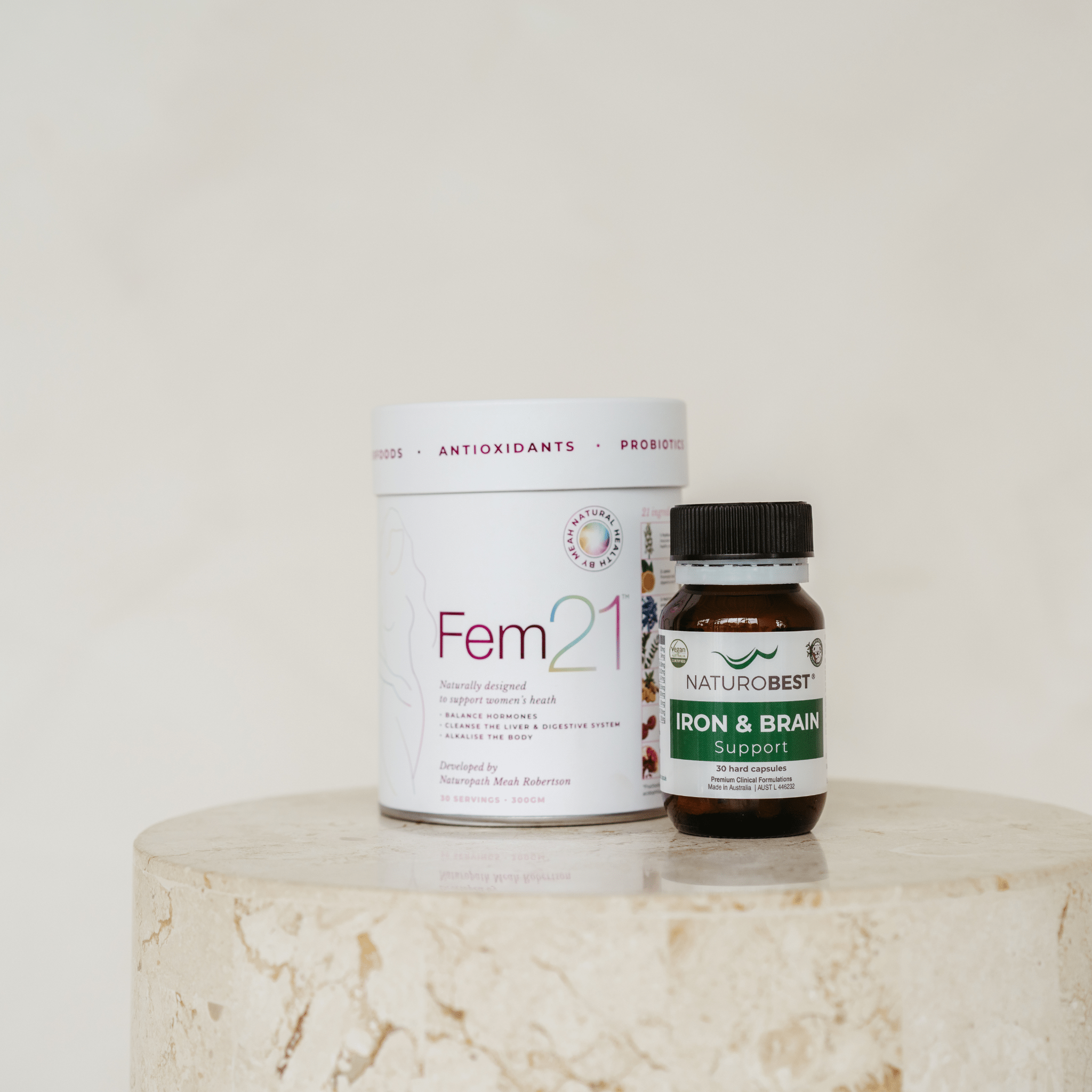 Iron & Brain Support 30caps - NaturoBest - Natural Health by Meah