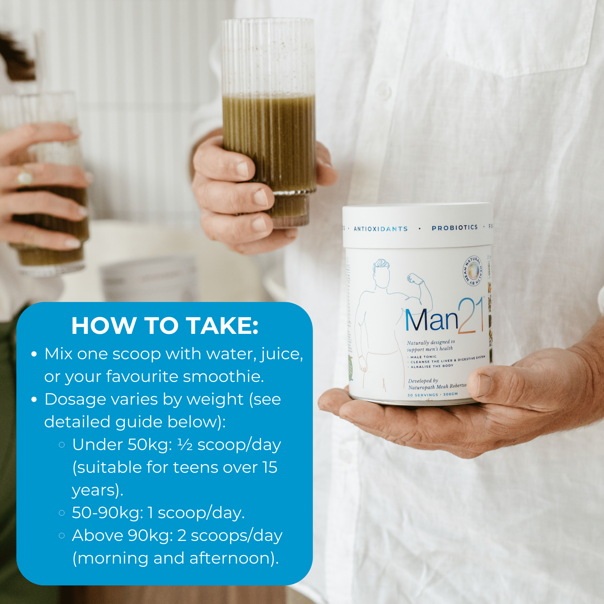 Man21 - 70g pouch - 7 servings - Natural Health by Meah