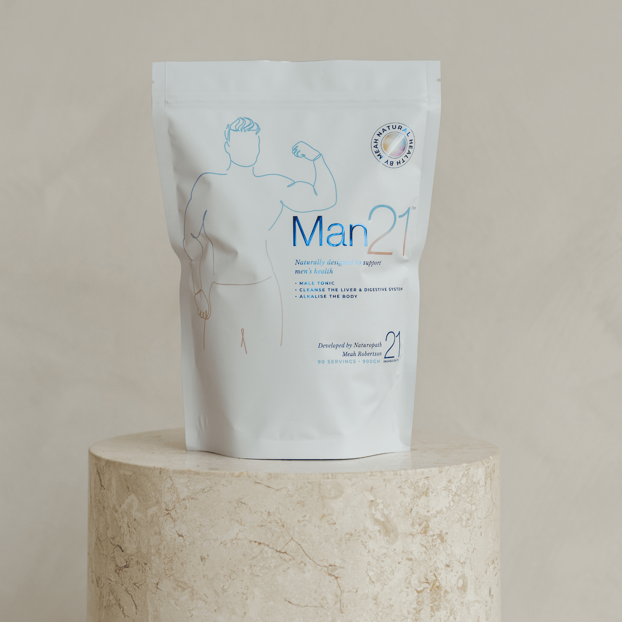 Man21 - 900g pouch - 90 servings - Natural Health by Meah