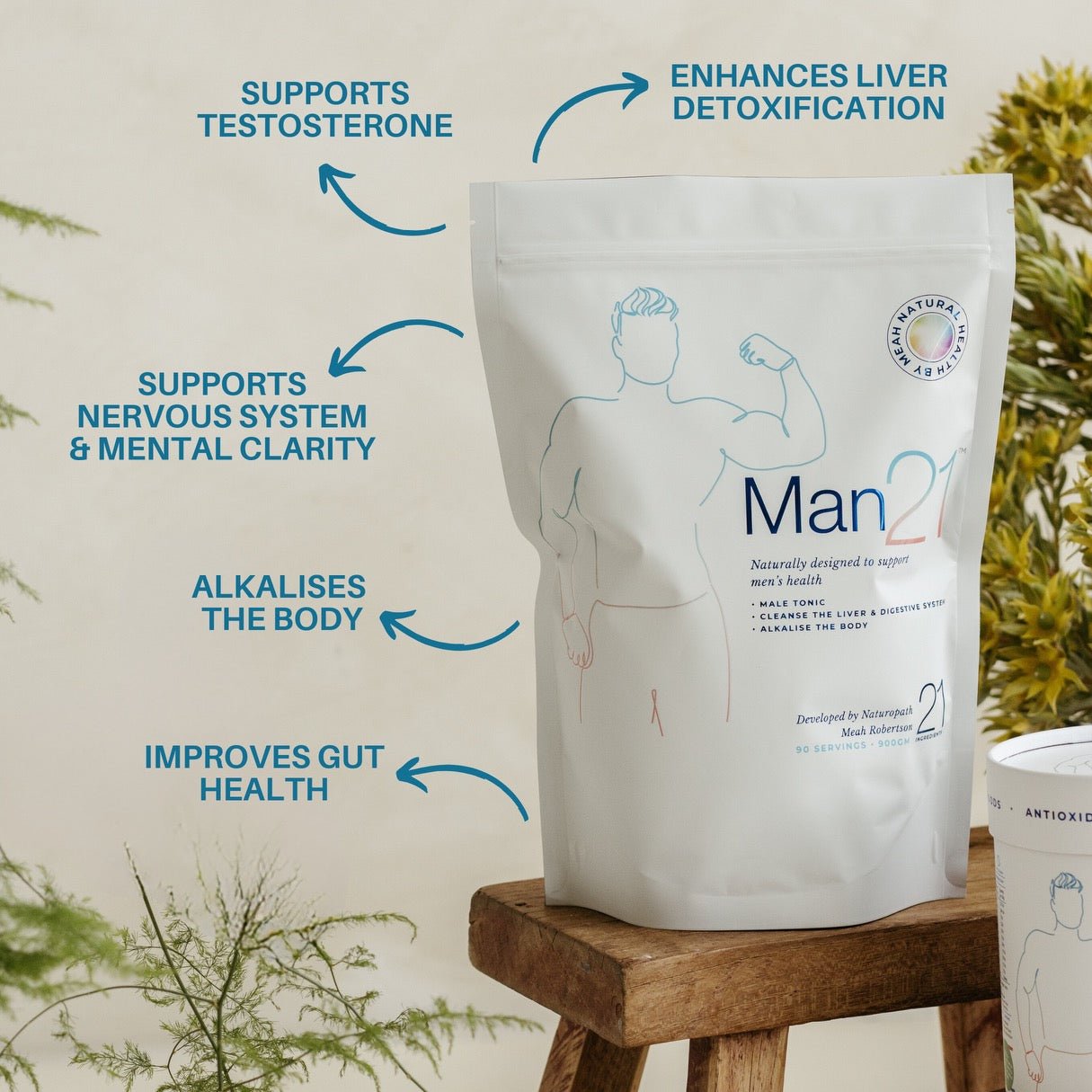 Man21 - 900g pouch - 90 servings - Natural Health by Meah