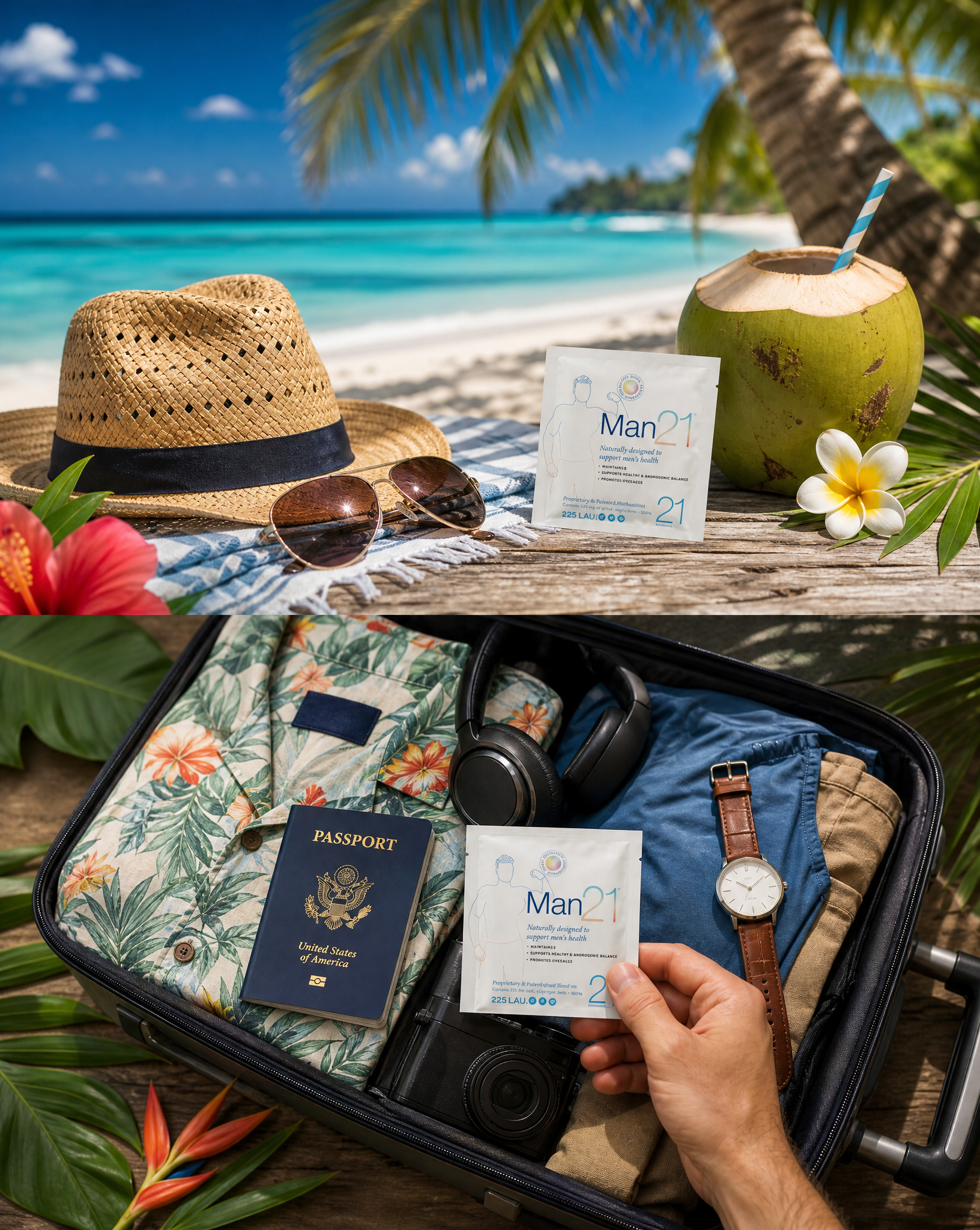 Man21 Travel Pack - 7 servings - Natural Health by Meah